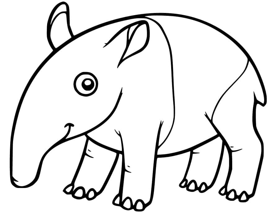 Little Cute Tapir Coloring Game Little Cute Tapir