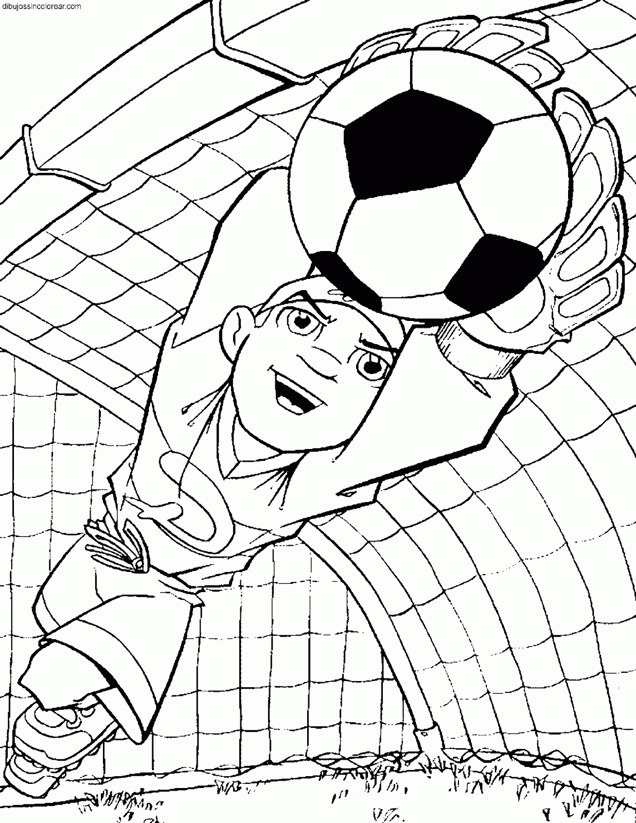 Little Goalkeeper Catching The Ball Coloring Game Little Goalkeeper Catching The Ball
