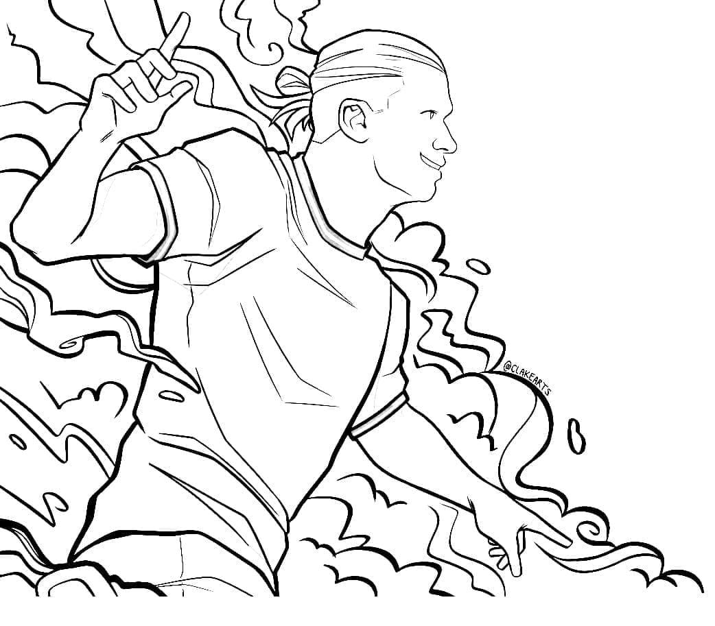 Manchester City Erling Haaland Coloring Game Manchester City Erling Haaland