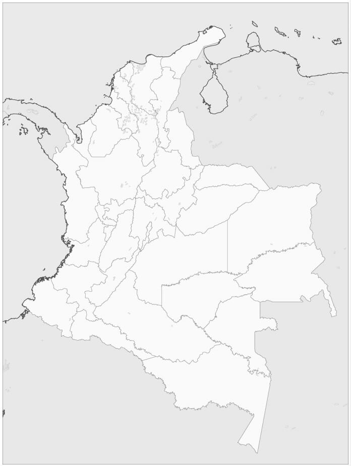 Map of Colombia Coloring Game Map of Colombia