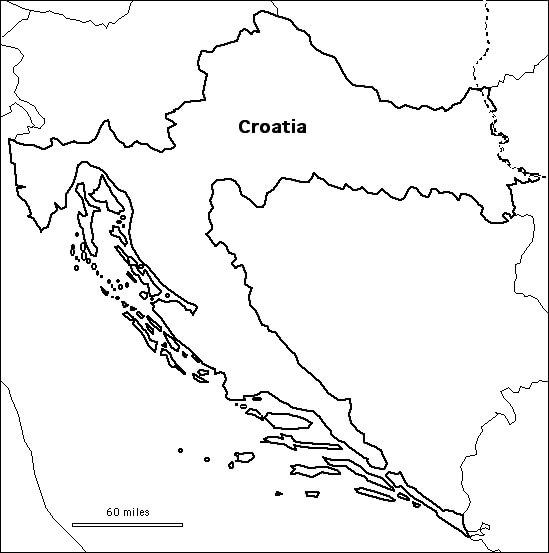 Map of Croatia Coloring Game Map of Croatia