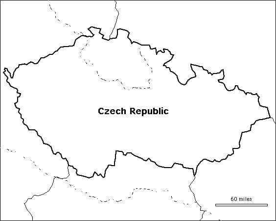 Map of Czech Republic