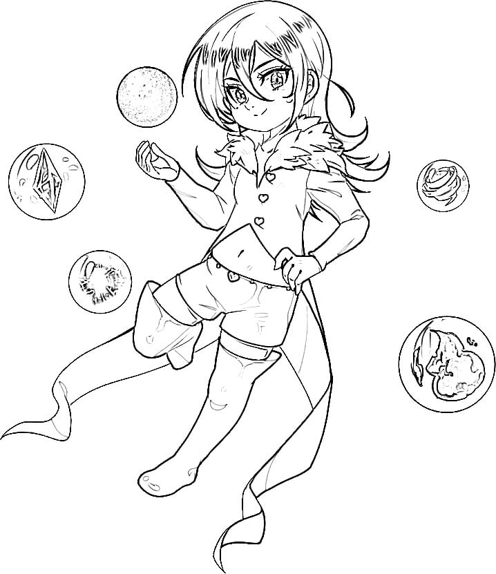 Merlin from 7 Deadly Sins Coloring Game Merlin from 7 Deadly Sins