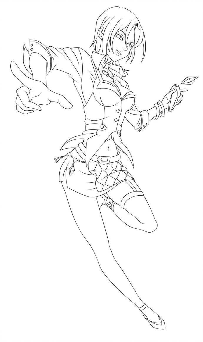 Merlin from Seven Deadly Sins Coloring Game Merlin from Seven Deadly Sins