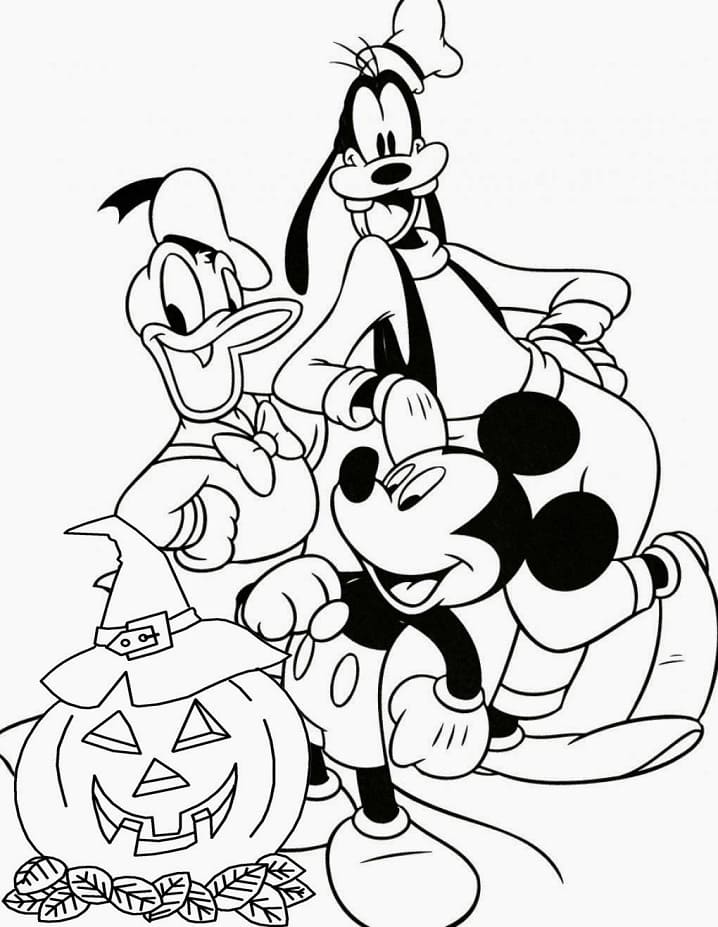 Mickey and Friends on Halloween Coloring Game Mickey and Friends on Halloween