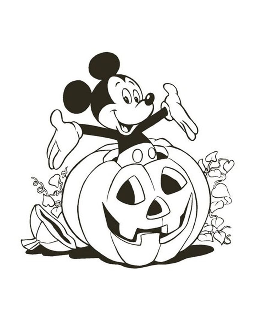 Mickey in Pumpkin Coloring Game Mickey in Pumpkin