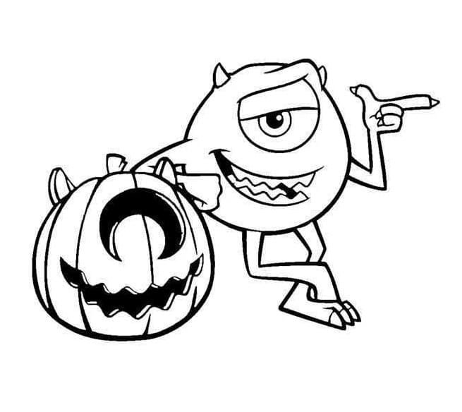 Mike Wazowski and Pumpkin