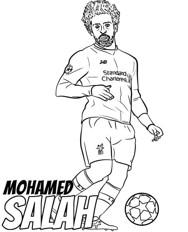 Mohamed Salah 1 Coloring Game Mohamed Salah 1