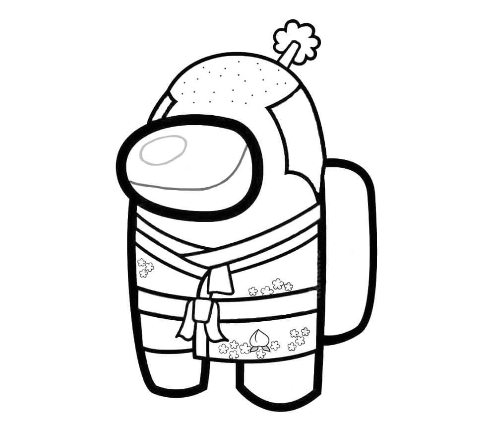 Momonosuke Among Us Coloring Game Momonosuke Among Us