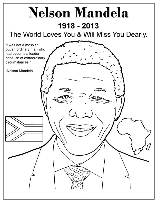Nelson Mandela Coloring Game Nelson Mandela