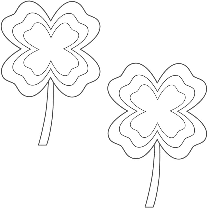 Nice Four Leaf Clover Coloring Game Nice Four Leaf Clover