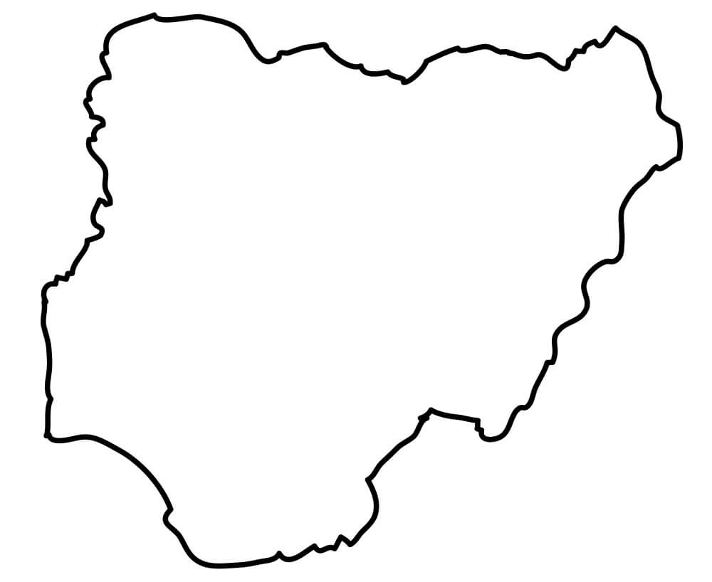 Nigeria Outline Map