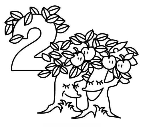 Number 2 and Trees Coloring Game Number 2 and Trees