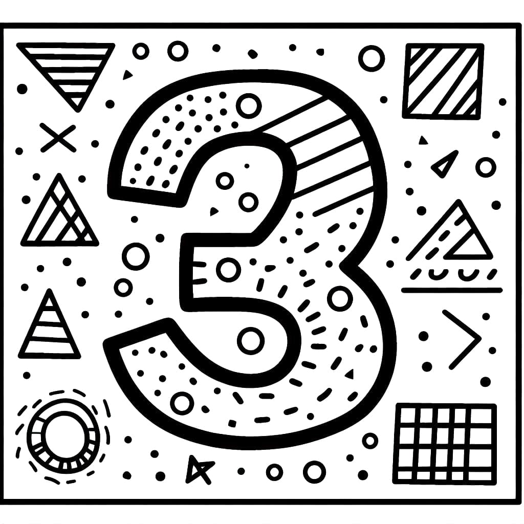 Number 3 For Kids Coloring Game Number 3 For Kids