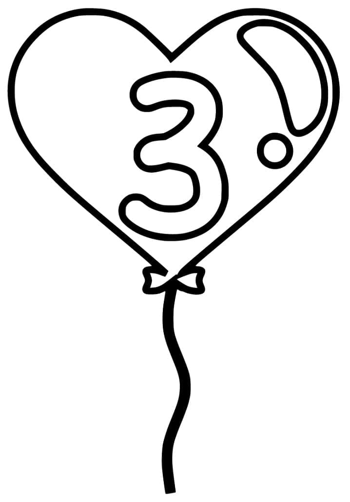 Number 3 in Balloon Coloring Game Number 3 in Balloon