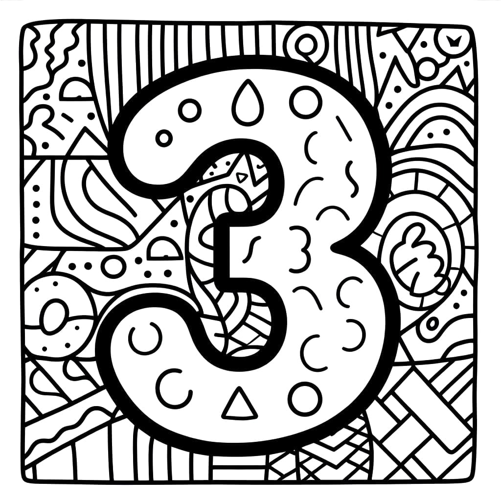 Number 3 Printable For Kids Coloring Game Number 3 Printable For Kids