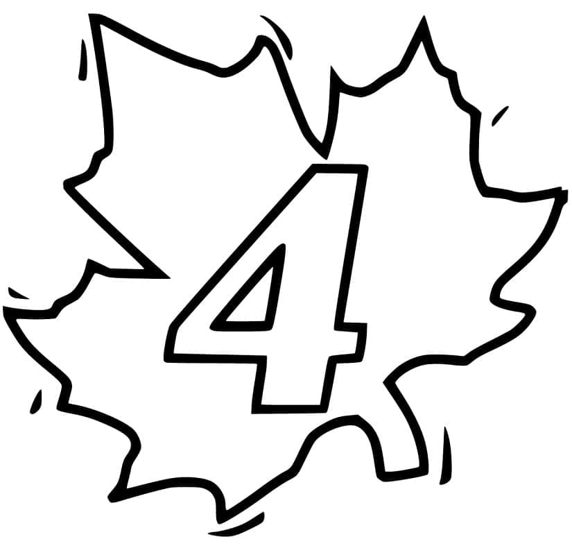 Number 4 in Leaf