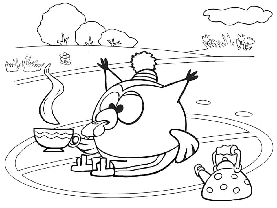 OlgaRiki Drink Tea Coloring Game OlgaRiki Drink Tea