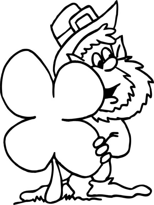 Patrick Day Four Leaf Clover Coloring Game Patrick Day Four Leaf Clover