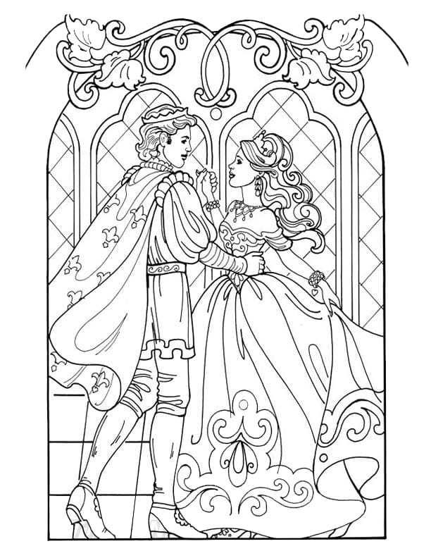 Princess Leonora and Prince Coloring Game Princess Leonora and Prince