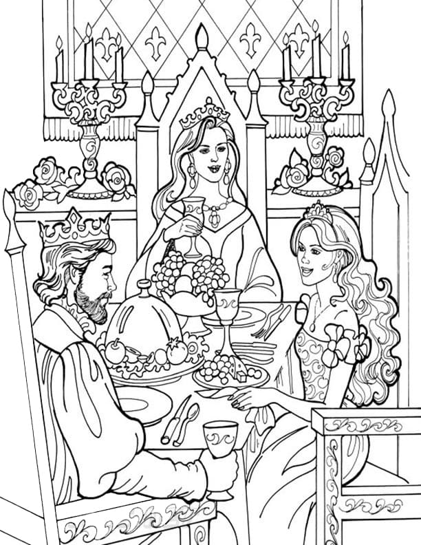 Princess Leonora in Meal Coloring Game Princess Leonora in Meal