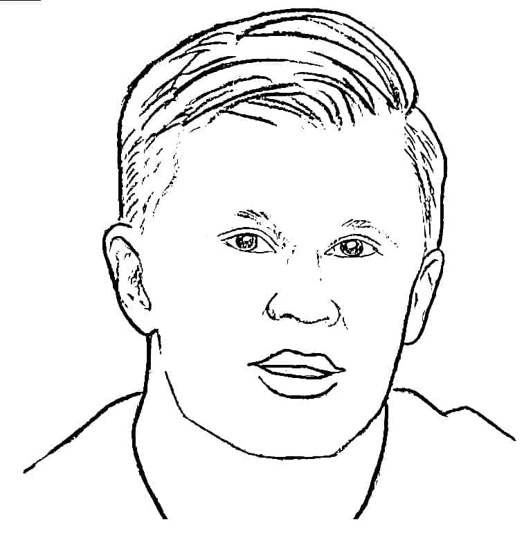 Print Erling Haaland Coloring Game Print Erling Haaland