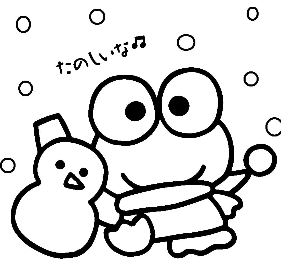 Printable Cute Keroppi Coloring Game Printable Cute Keroppi