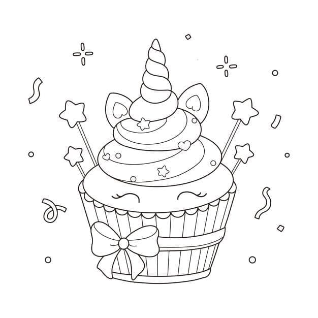 Printable Cute Unicorn Cake