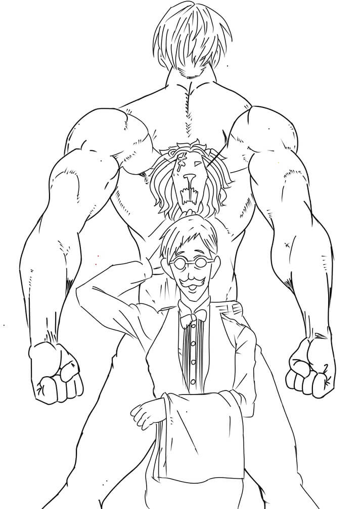 Printable Escanor Coloring Game Printable Escanor