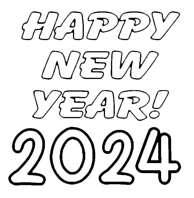 Printable Happy New Year 2024