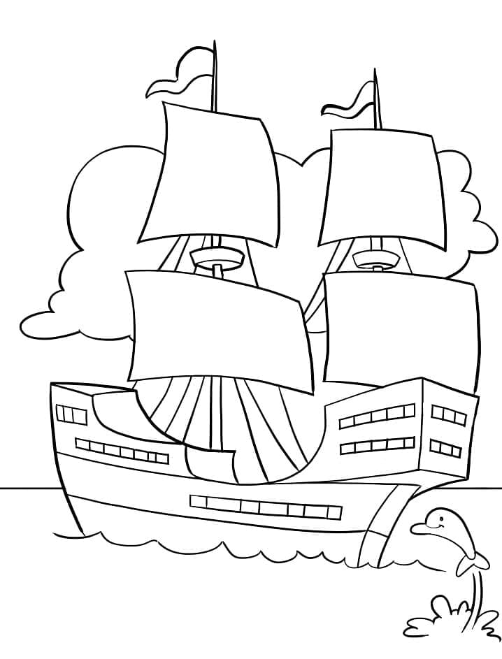 Printable Mayflower Coloring Game Printable Mayflower