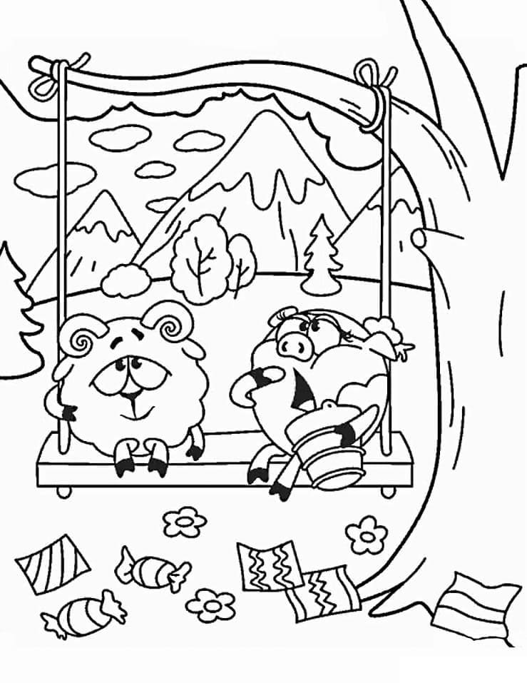 RosaRiki and WolliRiki Coloring Game RosaRiki and WolliRiki