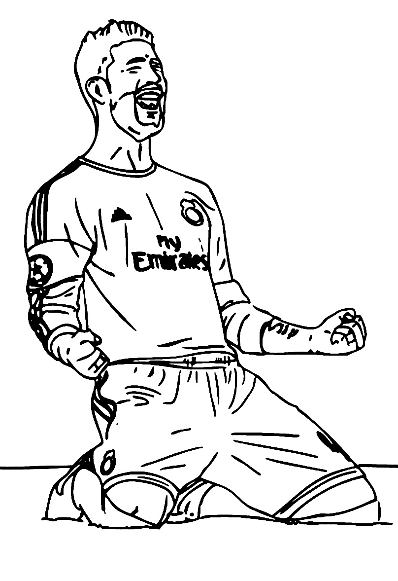 Sergio Ramos 3 coloring-page