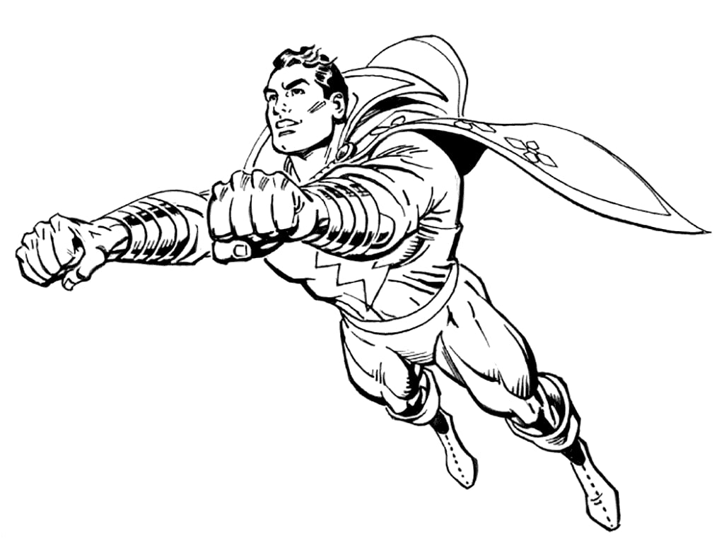 Shazam Flying Coloring Game Shazam Flying