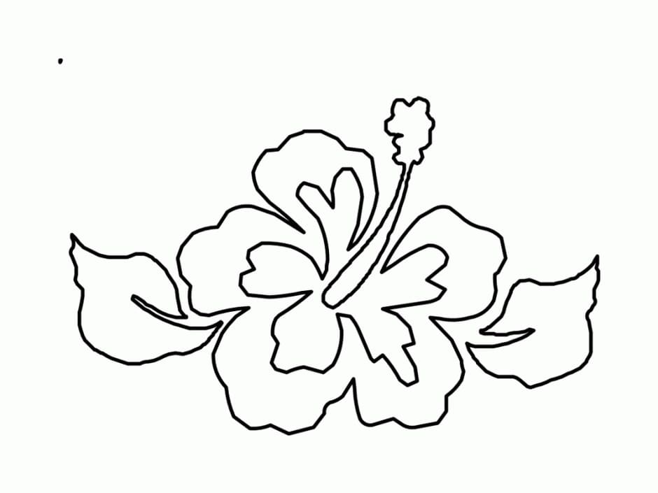 Simple Hibiscus 1 Coloring Game Simple Hibiscus 1