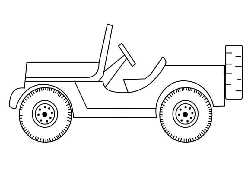 Simple Jeep Coloring Game Simple Jeep