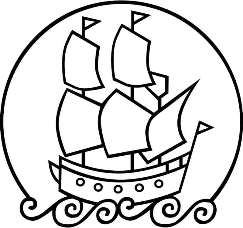 Simple Mayflower Coloring Game Simple Mayflower