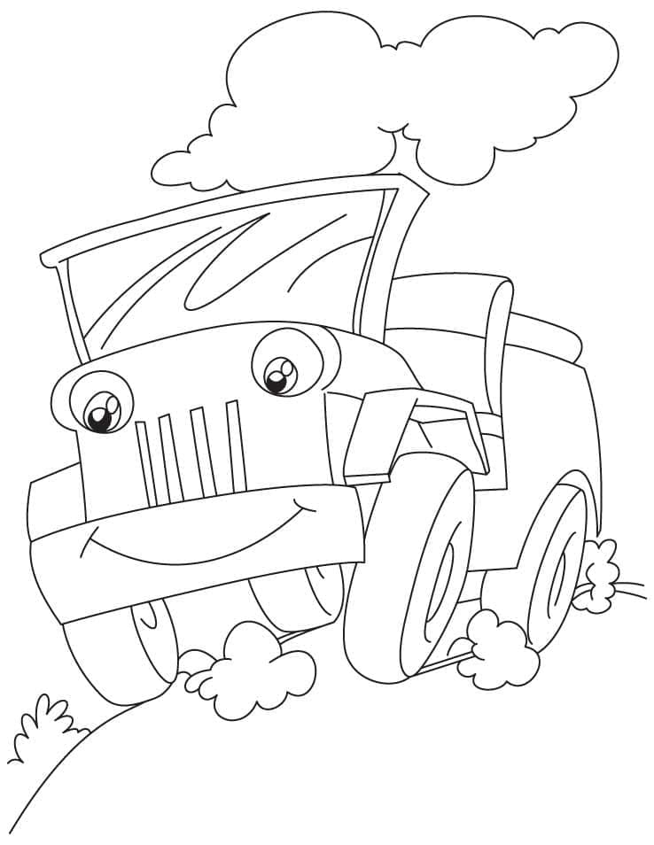 Smiling Jeep Coloring Game Smiling Jeep