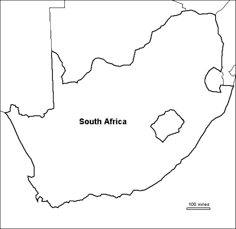 South Africa Map 2 Coloring Game South Africa Map 2