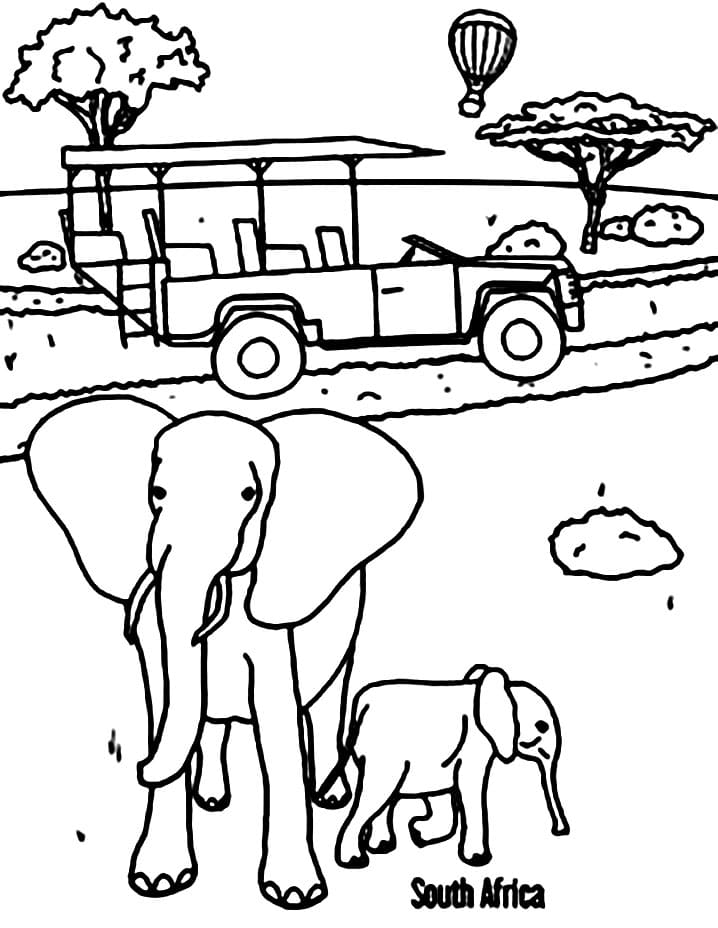 South Africa Safari 1 Coloring Game South Africa Safari 1