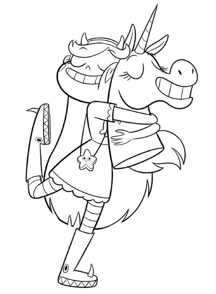 Star Butterfly and Pony Head