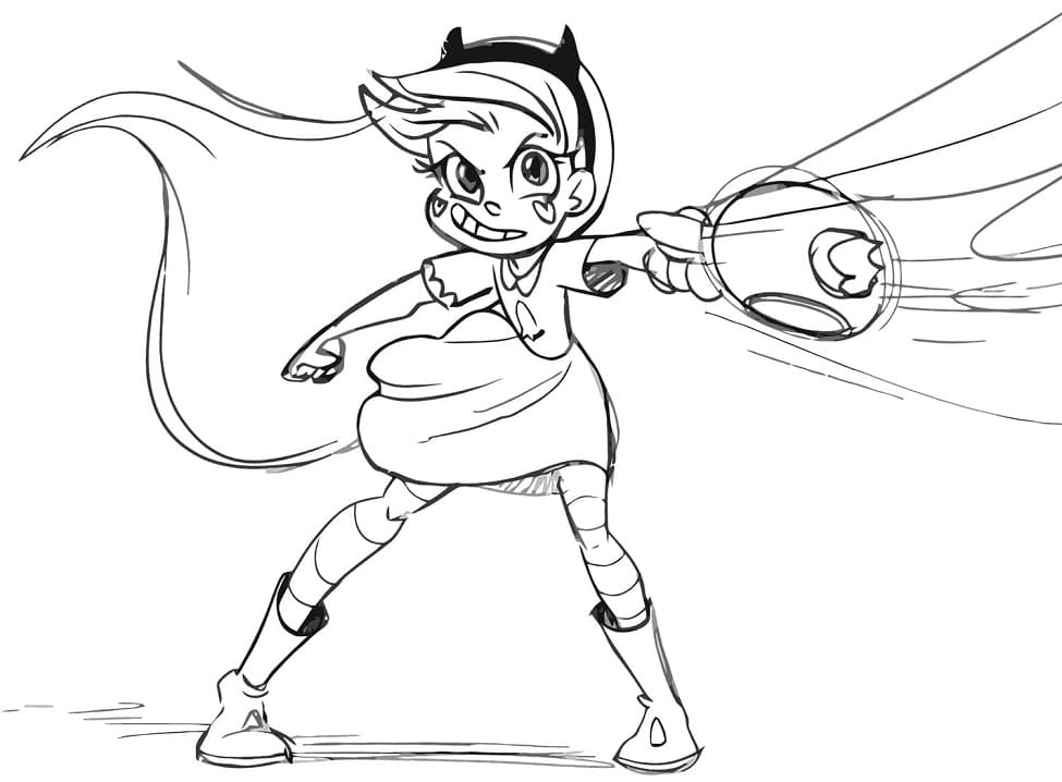 Star Butterfly Using Power