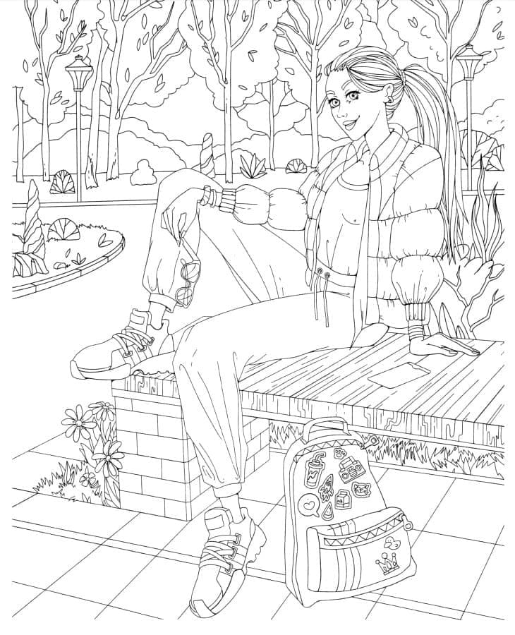 Stylish Girl Coloring Game Stylish Girl