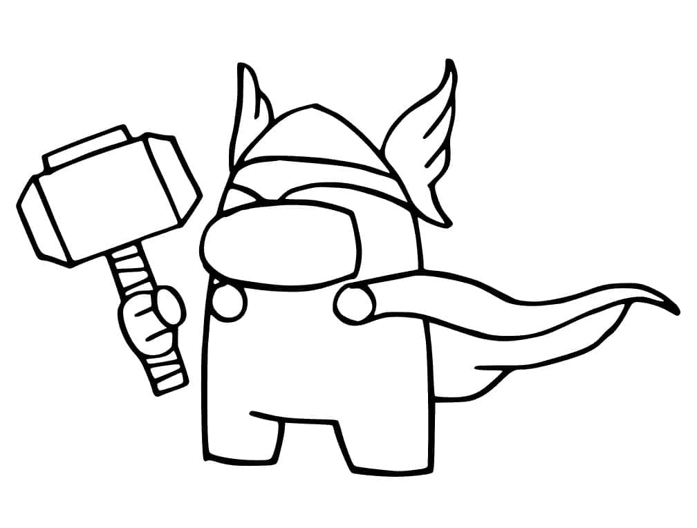 Thor Among Us Coloring Game Thor Among Us