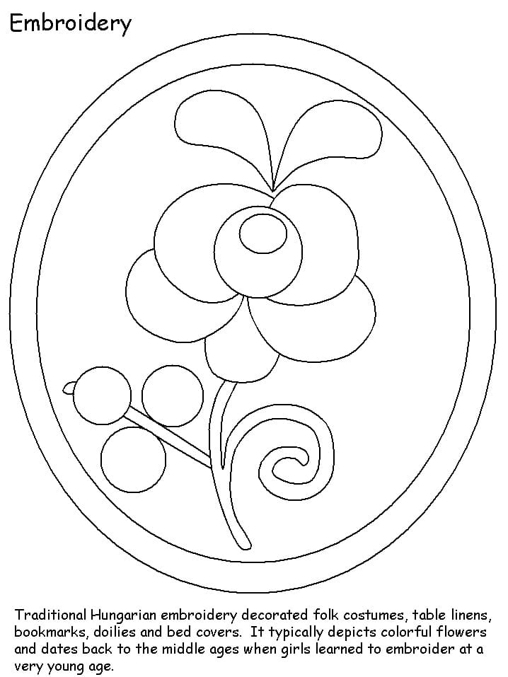 Traditional Hungarian Embroidery Coloring Game Traditional Hungarian Embroidery