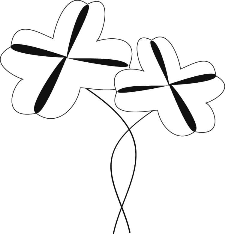 Two Four-leaf Clovers Coloring Game Two Four-leaf Clovers