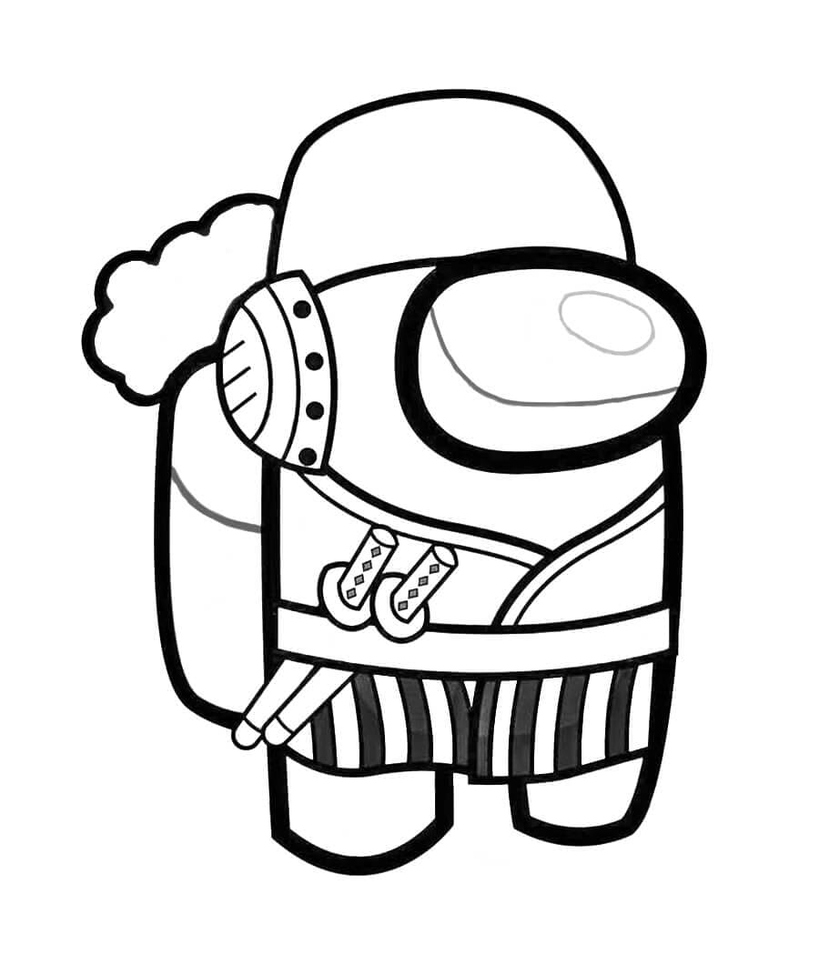 Usopp Among Us Coloring Game Usopp Among Us