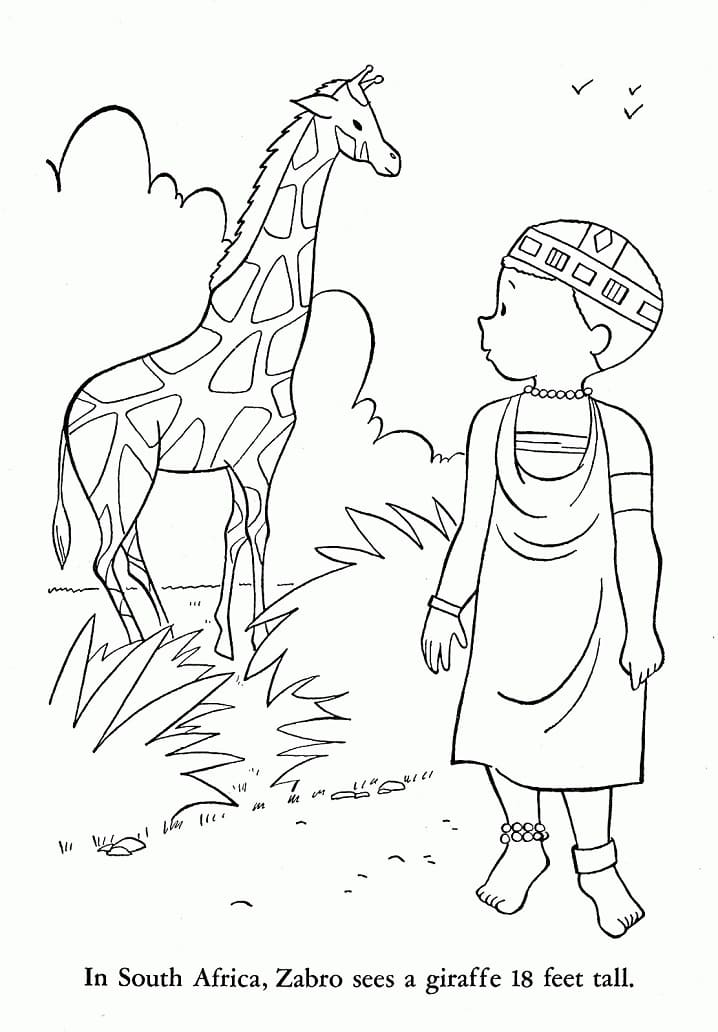 Zabro from South Africa Coloring Game Zabro from South Africa