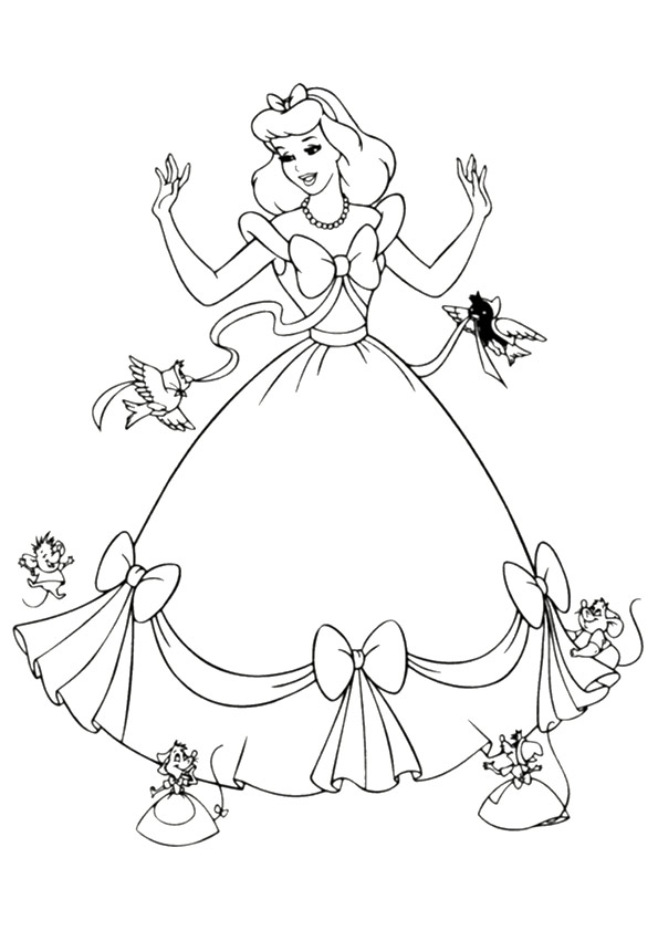 Cinderella Coloring Games - ColoringGames.Net