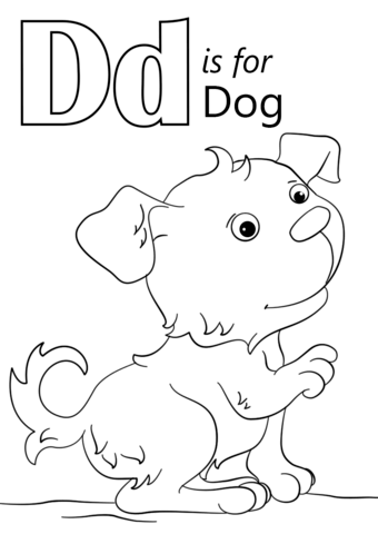Letter D is for Dog Coloring Game Letter D is for Dog